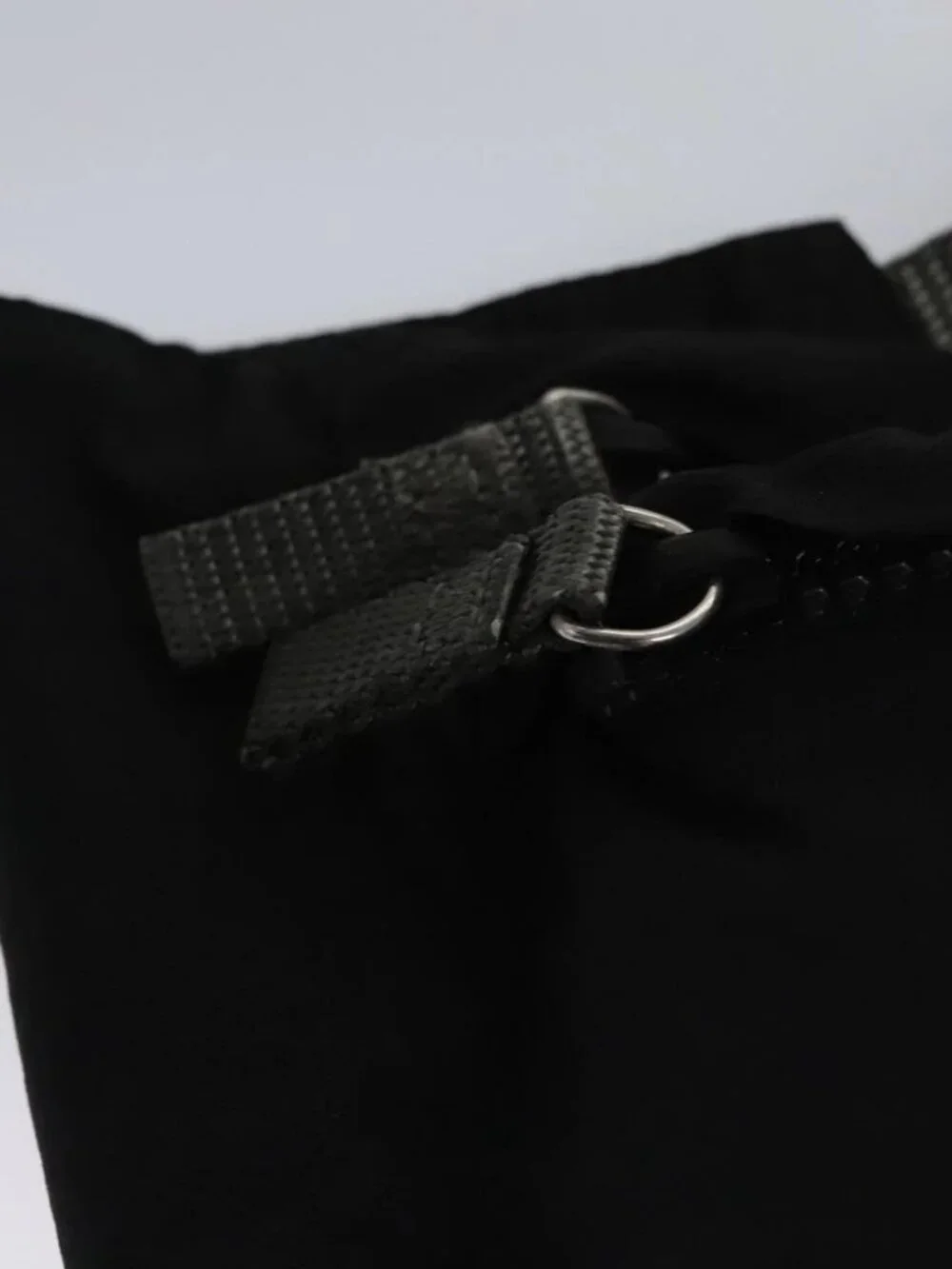 PRADA Sports Waist Bag Nylon Black Gray Silver Auth ar13262
